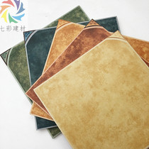 Mediterranean pastoral with corner flowers solid color antique tiles Living room tiles Bedroom floor tiles Non-slip 300X300 floor tiles