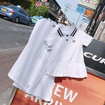 Not the same pro-loading summer clothes a three-mouth baby mother woman dress polo shirt dress foreign air t-shirt short sleeve