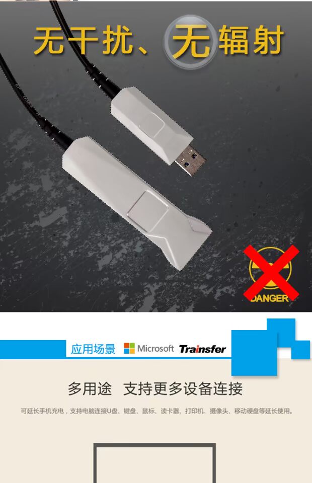 usb3.0Xbox một dây truyền dữ liệu chuyên dụng 5G / giây Chất liệu sợi không mất từ ​​nam sang nữ nhẹ 30m - XBOX kết hợp tay cầm pubg