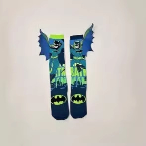 Export Cross-Border Long Socks with Cartoon Batman 3D Design, Unique and Fun, Popular for School Activities, Foreign Trade Children's Socks Export Cross-Border Long Socks with Cartoon Batman 3D Design, Unique and Fun, Popular for School Activities, Foreign Trade Children's Socks