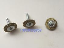 Rod flat steel wire grinding head wire grinding head gold grinding wheel with handle steel wire wheel bar flat wire wheel wire brush