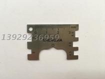 Stainless steel needle pitch Plate distance gauge steel ruler needle car pitch ruler glue spacing ruler