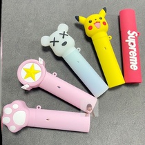 4 Generation wear-resistant silicone protective cover Rui engraved generation Yue yoozi cigarette cover lanyard Protective case anti-fall relx Net Red