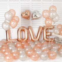 Large LOVE aluminum film balloon package birthday background wall decoration wedding room wedding ceremony marriage proposal Party arrangement