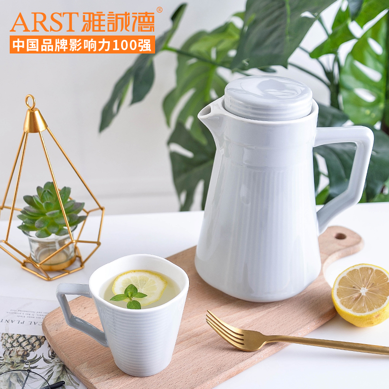 Ya cheng DE cold cool bottle glass cold boiled water kettle ceramic kettle Nordic water cup suit household water kettle