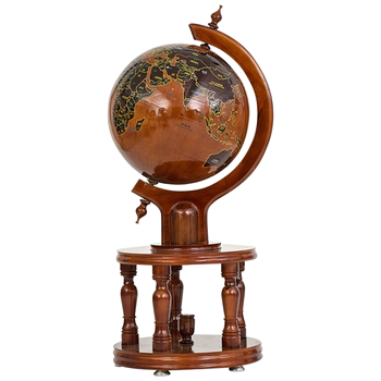 Solid wood globe floor-standing ornament housewarming gift