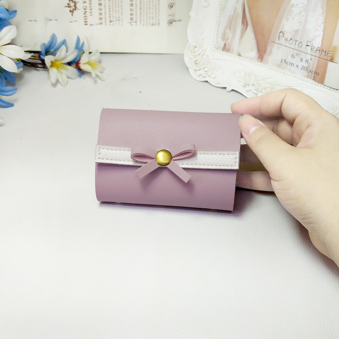 Hàn Quốc phiên bản của phụ nữ gói thẻ nữ dễ thương lớn- thẻ công suất gói đa- thẻ ngân hàng bộ thẻ tín dụng thẻ clip chống xói mòn ví coach