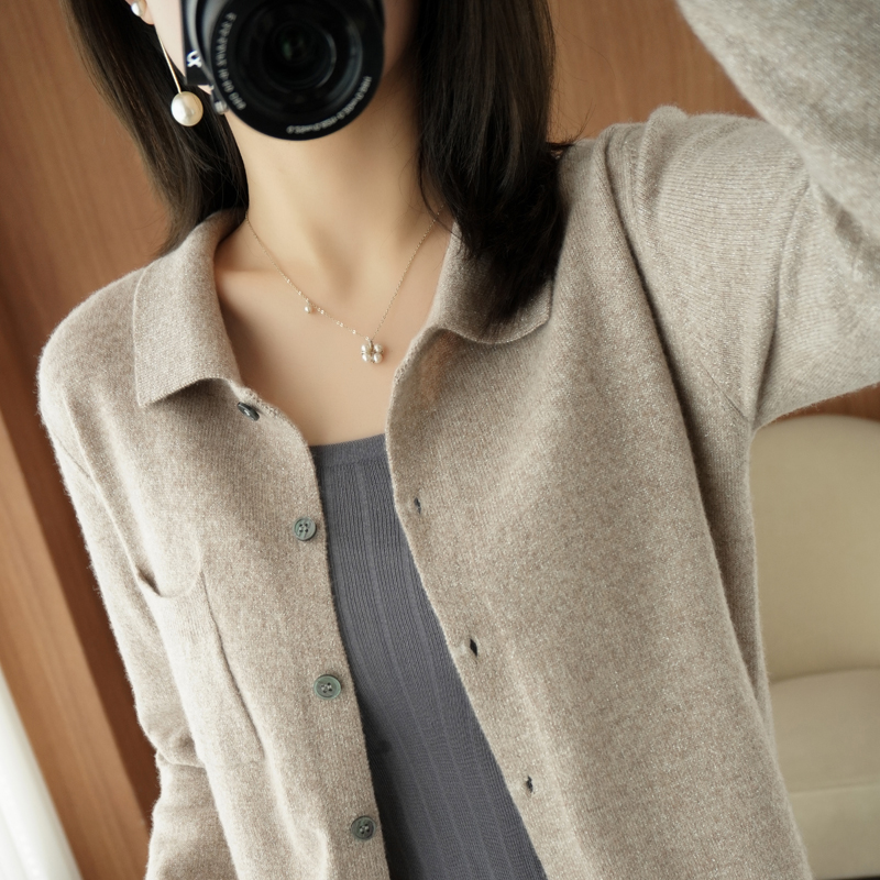 JOIMIFU elegant and gentle ~ new cashmere sweater cardigan loose 100% wool sweater jacket knitted sweater top