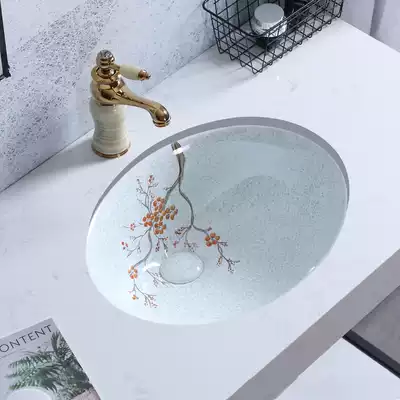 Ceramic new under-table hand basin embedded household dressing room square Oval balcony washbasin wash basin