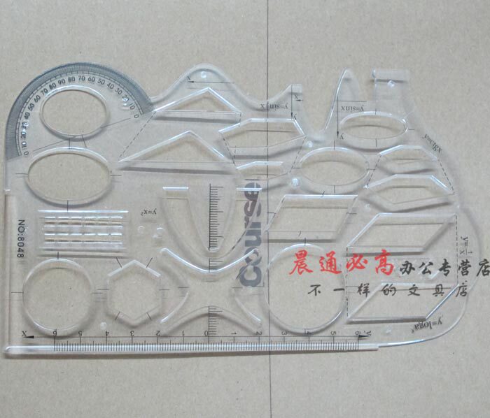 Xiaoyuer 8048 Ruler Ruler Students Use Ruler Middle School Students Mathematics Model Ruler Stereo Several Bodies