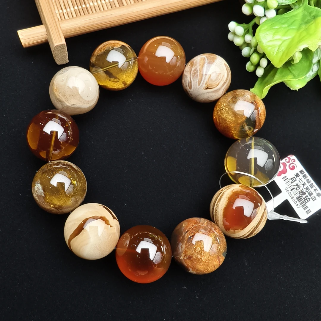 月光琥珀】20mm缅甸琥珀高配多宝手串，收藏级别的奢华体验！-手饰-淘宝