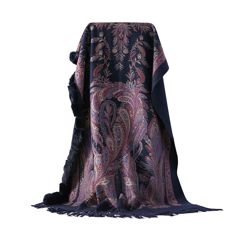 Shanghai story official flagship store counter with high-end cashmere oversized shawl stitching rich gift box