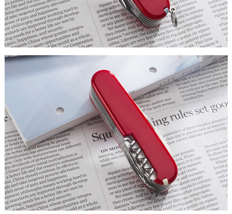 Victorinox Swiss Army Knife Chính hãng 91MM Classic Red Artisan 1.3773 Dao Thụy Sĩ đa chức năng dao quân dụng