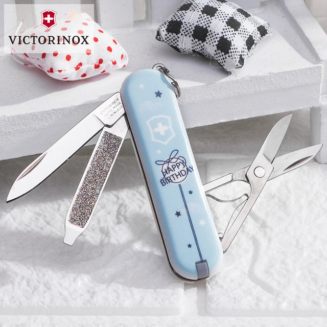 Victorinox Swiss Army Knife Mini Model Trendy and Fun Birthday Gift for Male and Women Friends and Couples Pink Folding Knife