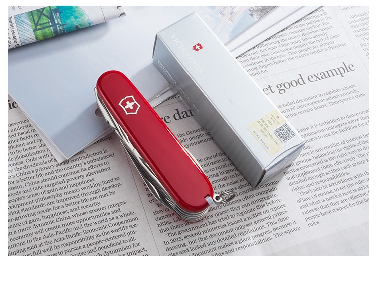 Victorinox Swiss Army Knife Chính hãng 91MM Classic Red Artisan 1.3773 Dao Thụy Sĩ đa chức năng dao quân dụng