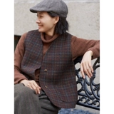 NS226 Работающая одежда Традиционная лошадь похожа на бумагу -популярная индивидуальность личность личности британский стиль толстый цветок шерстяной шерстяной жилет.