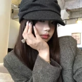 Японский черный демисезонный берет, универсальная шапка
