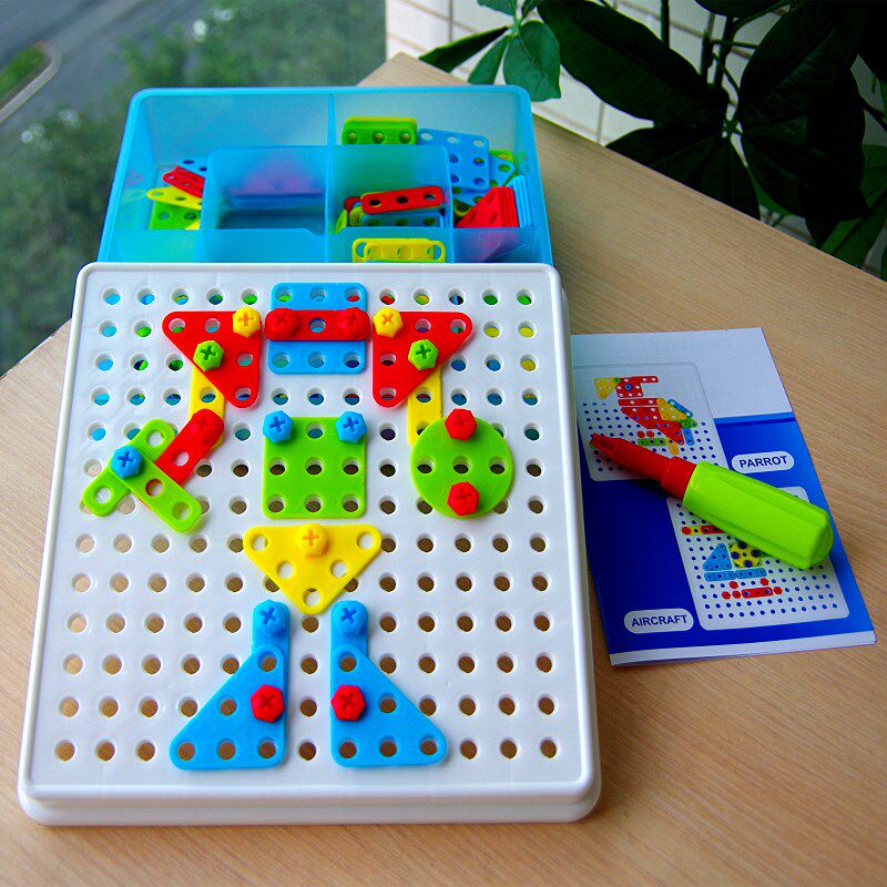 Screw toys 3-4-5-6 years old children's educational shape matching assembly toy boys and girls baby gifts