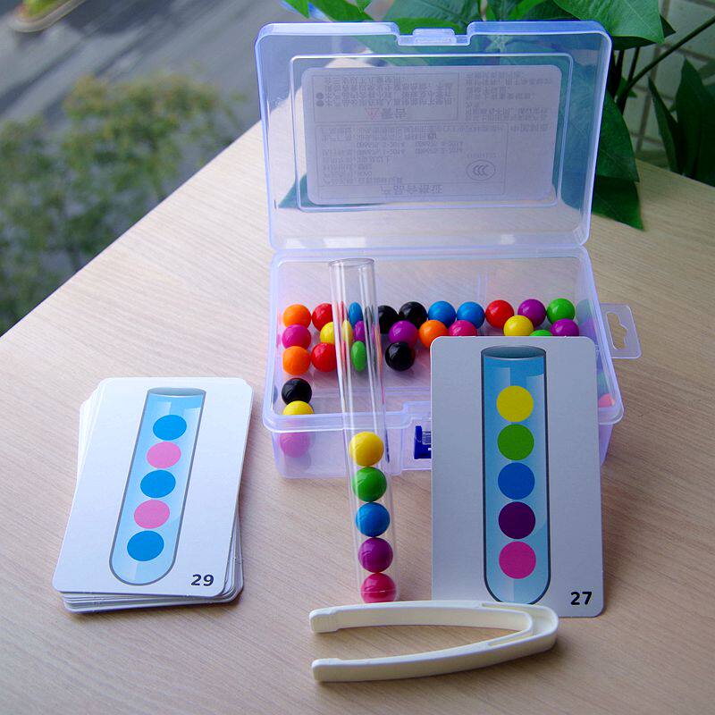 Kindergarten Clip Beads Color Cognitive Aids Hooded Hand Fine Action Training Early Education Puzzle Toys 3 years old