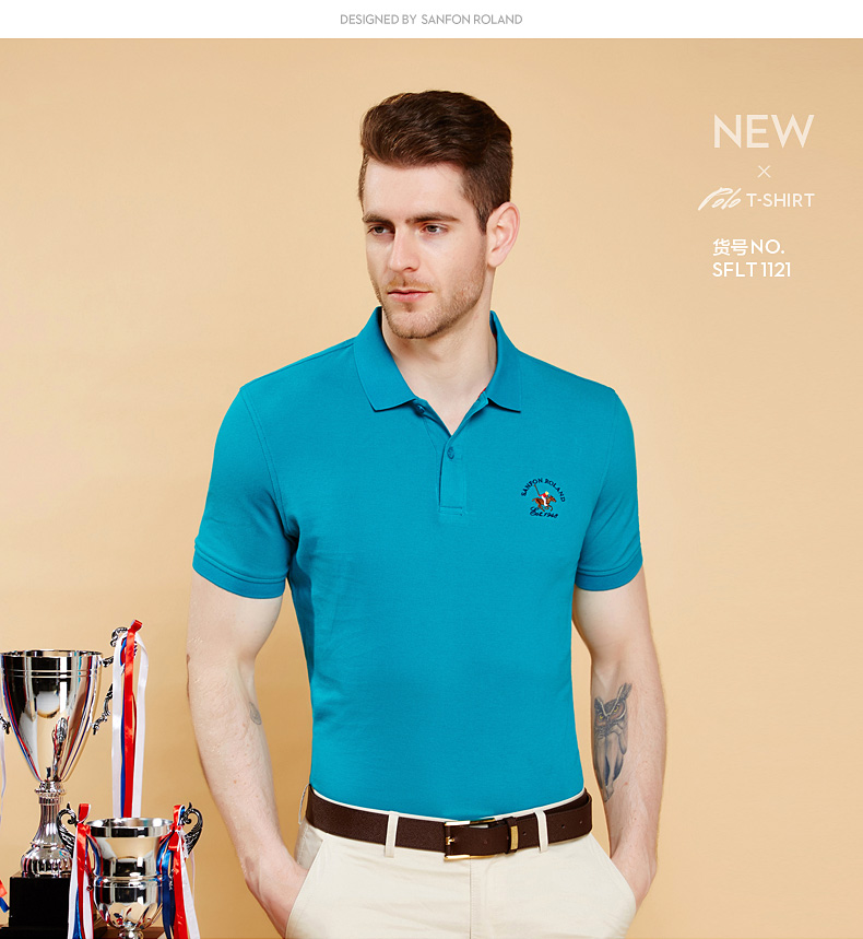 Paul nam mới ve áo Áo phông Anh POLO áo sơ mi cotton thể thao giản dị cotton mùa hè tay ngắn áo polo dài tay