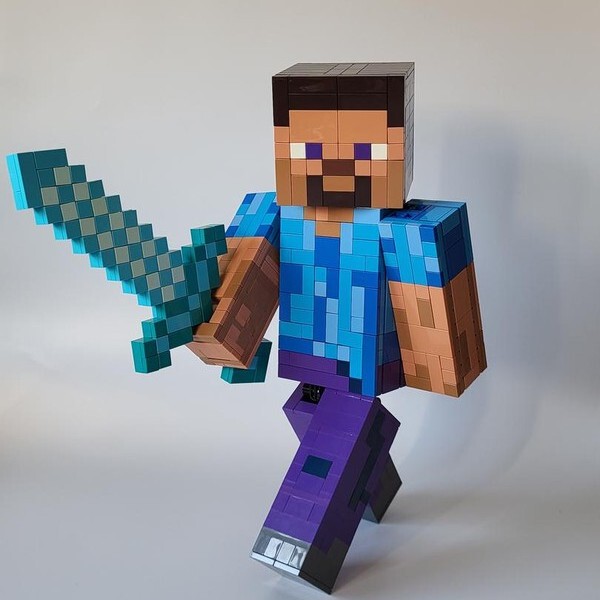 [High-Quality Brick Parts] Micro World Steve Building Block Model Moc-152608 Educational Toy