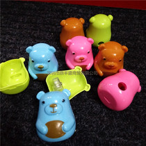 Creative childrens gift prize pencil sharpener cute pencil sharpener cartoon sharpener single hole bear shape pen knife
