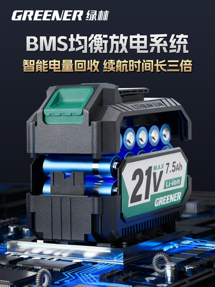 Green Forest High-Torque Electric Wrench Brushless Lithium Impact Wrench Tire Repair Heavy-Duty Charging Tool