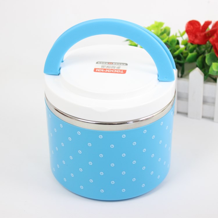 Stainless steel insulation lunch box sealed pot single-layer lunch box super long large capacity insulation barrel