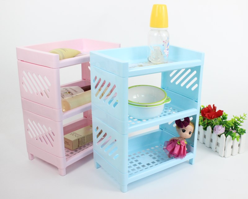Small Mini Makeup Room Triangle Shelve floor 3 Plastic Bathroom Multilayer Shelf Wash table Desktop Containing Shelf shelf