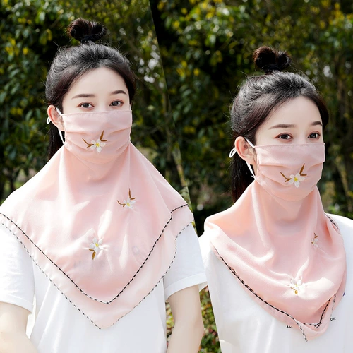 Ультрафиолетовая маска, шелковый летний электромобиль для велоспорта, снаряжение, вуаль для лица, защита от солнца, УФ-защита, с защитой шеи