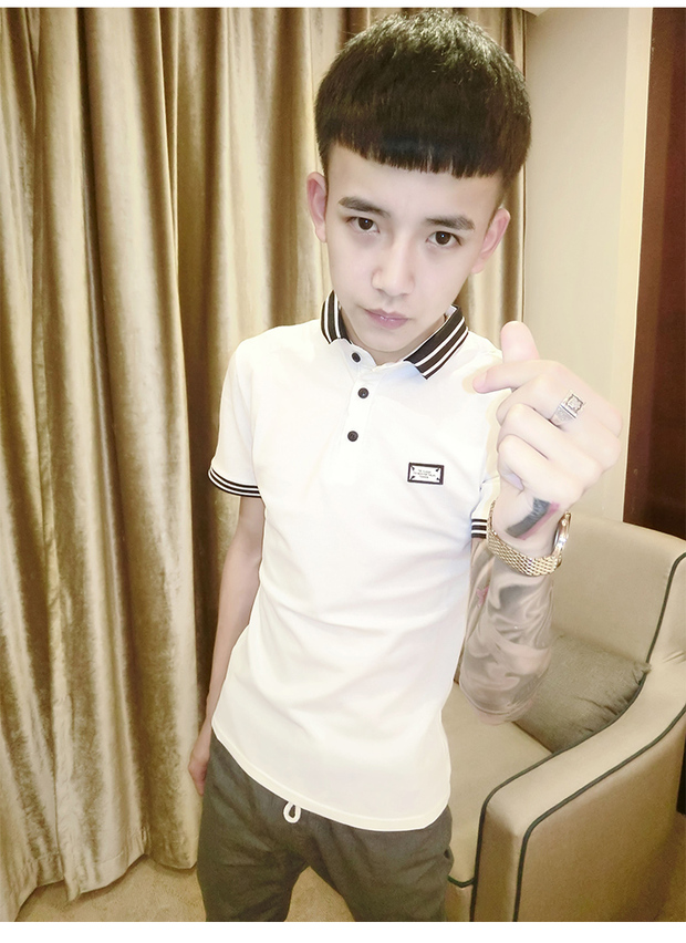Người đàn ông tay đỏ nhanh nhẹn Zhao Zhongge với mùa hè mới áo sơ mi POLO áo sơ mi ngắn tay áo sơ mi POLO nam mỏng của Hàn Quốc áo polo ralph lauren