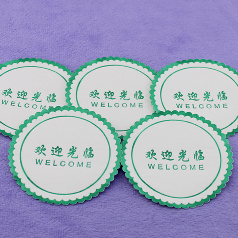 Star Hotel Guest House Upscale Folk Room Home KTV Bar Disposable Absorbent Cup Mat Customizable Logo
