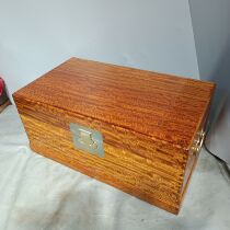 Jewelry box mahogany large box solid wood large fruit red sandalwood book box dowry box Burmese rosewood Chinese cultural toy 50CM