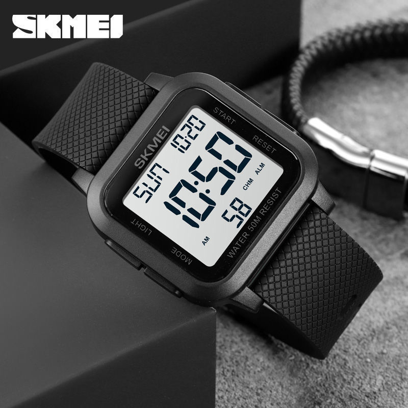 Time Mei Simple Dual-Time Waterproof Sports Electronic Watch for Middle and High School Students Multi-Functional Luminous Men's and Women's Watch Time Mei Simple Dual-Time Waterproof Sports Electronic Watch for Middle and High School Students Multi-Functional Luminous Men's and Women's Watch