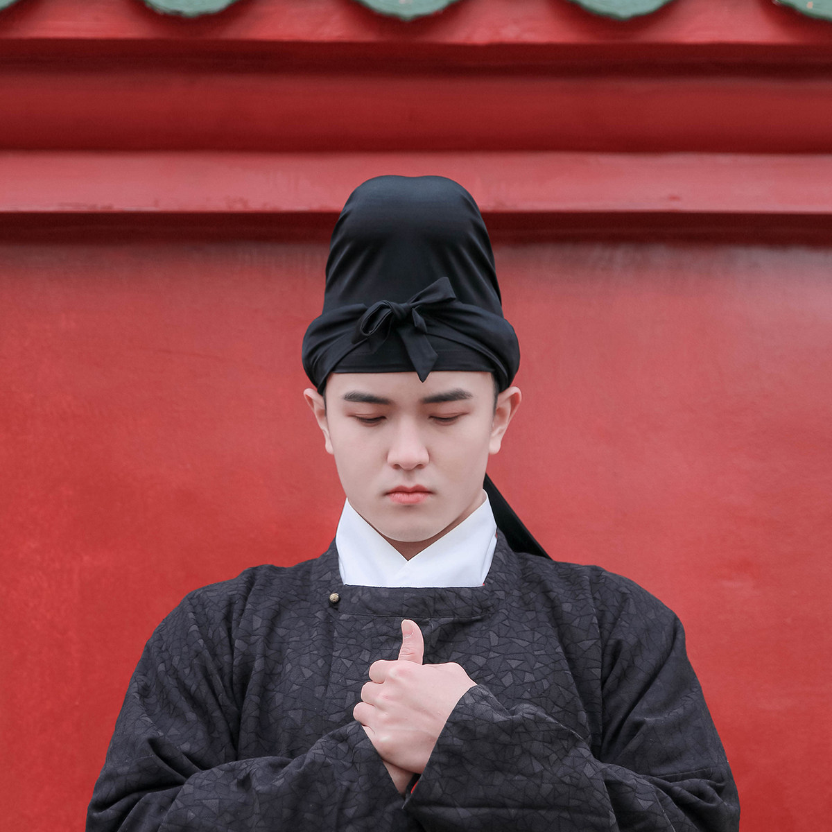 唐代幞头乌衣巷复原陶俑折上巾发冠圆领袍配饰头巾3D打印汉服巾帽：穿越千年的汉服神器！真的美到窒息！-汉服定制-淘宝好物网