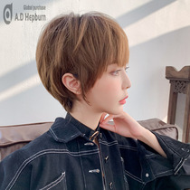 Wig woman short hair neutral Korean version Popo head fashion Nature fluffy face emulation new full headgear Bobo head