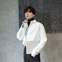 White Shirt Male Long Sleeve Loose Lukewarm students Nehitch bottom blouses Korean version Trend handsome Casual Shirt