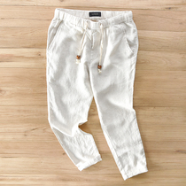 Day Series Straight Drum Art Linen 90% Pants Men Casual Thin Section Hallen Collection Leg Hemp Material Loose Cotton Linen Pants