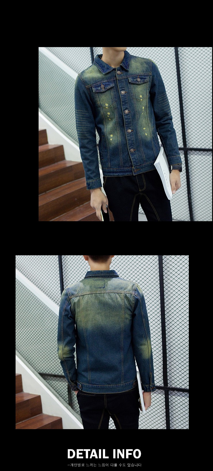 Mùa xuân của Nam Giới Cá Tính Denim Jacket Đẹp Trai Lỗ Áo Khoác Sinh Viên Retro Hàn Quốc Denim Mỏng Tops Xu Hướng