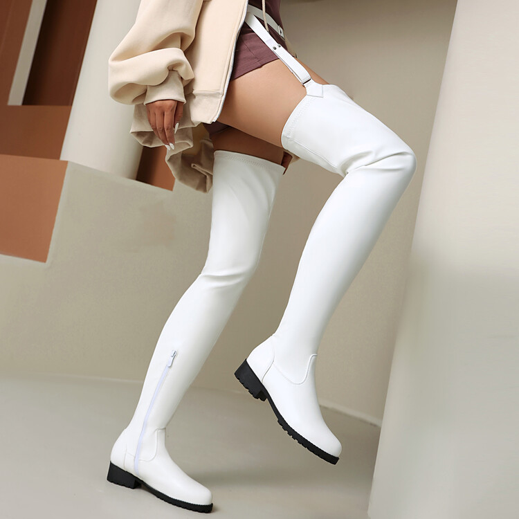 35-48 Flat Over-The-Knee Boots for Women, Round-Toe Pants Boots, Slimming Elastic Boots, Sexy Nightclub Flat Dance Boots for Women 35-48 Flat Over-The-Knee Boots for Women, Round-Toe Pants Boots, Slimming Elastic Boots, Sexy Nightclub Flat Dance Boots for Women