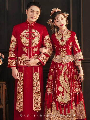 Традиционный свадебный наряд Сюхэ, зимнее свадебное платье, вечернее платье для беременных, коллекция 2023, по фигуре