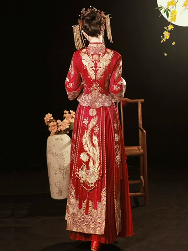 Традиционный свадебный наряд Сюхэ, зимнее свадебное платье, вечернее платье для беременных, коллекция 2023, по фигуре