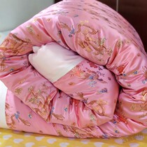 Dragon and Phoenix quilt cover silk satin quilt old-fashioned edged quilt handmade quilt ancient wedding quilt retro wedding tradition