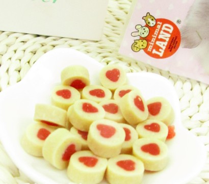 MARUKKAN Marca mr-932 Marca Loving Milk Cheese Peach Hearts Strawberry Cream Cheese Whole Bag
