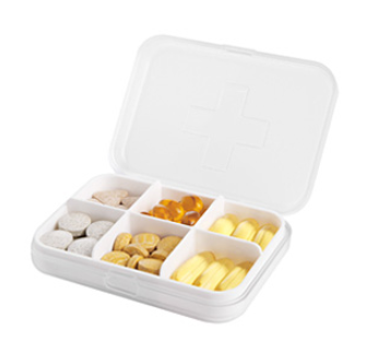 Multi-functional transparent frosted box portable storage medicine box packed with sugar bean medicine small box