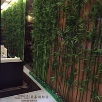 Simulation bamboo thick rod plant indoor partition screen decoration Modern Chinese green plant soft decoration landscape potted plant encryption
