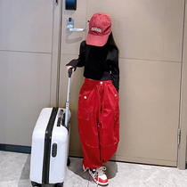 Male and female children long pants 2024 Fall new CUHK Scout Tightness Waistline Casual Work Pants Bungling Pants Straight up Pants Pants Tide