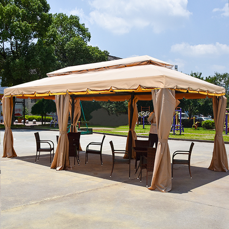 Tent outdoor shade courtyard open air large quad umbrella advertising Rome gazette outdoor rainshed