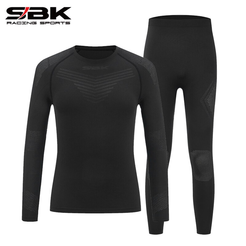 Sbkplay Motorcycle Quick-Dry Clothing Base Layer Sweat-Wicking Underwear Set Motorcycle Gear Sweat-Absorbing Breathable Summer Wear