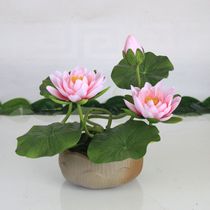 For the Lotus Flower Lotus Home Buddhist hall for flower interior decoration false flowers small bonsai Guanyin flowers Buddha in front for flower sleeping lotus